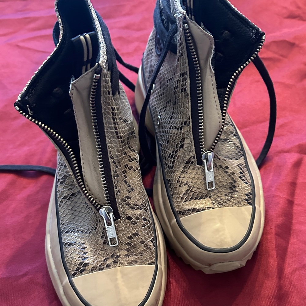 Converse Beige Snake Pattern High-Tops - image 6